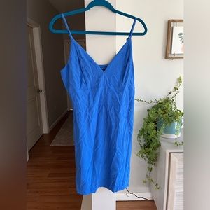 Express Bright Blue Spaghetti Strap Mini Dress